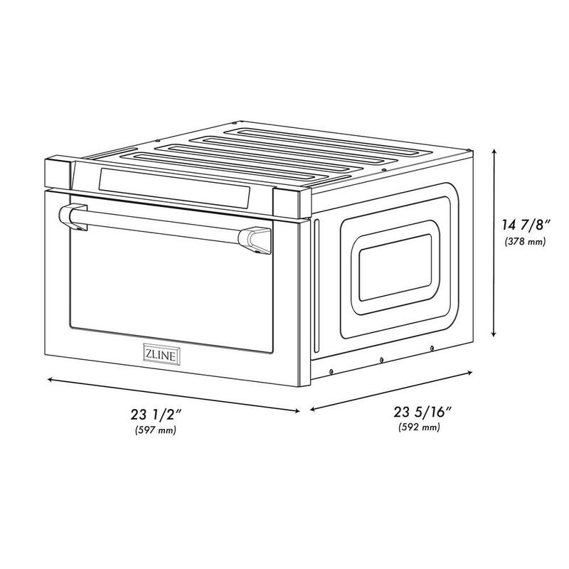 1000-Watt Built-In Microwave Drawer in Black Stainless Steel J923805