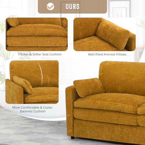Black Chenille 3 Seats and 2 Seats Sofa Set with Pillows E22763