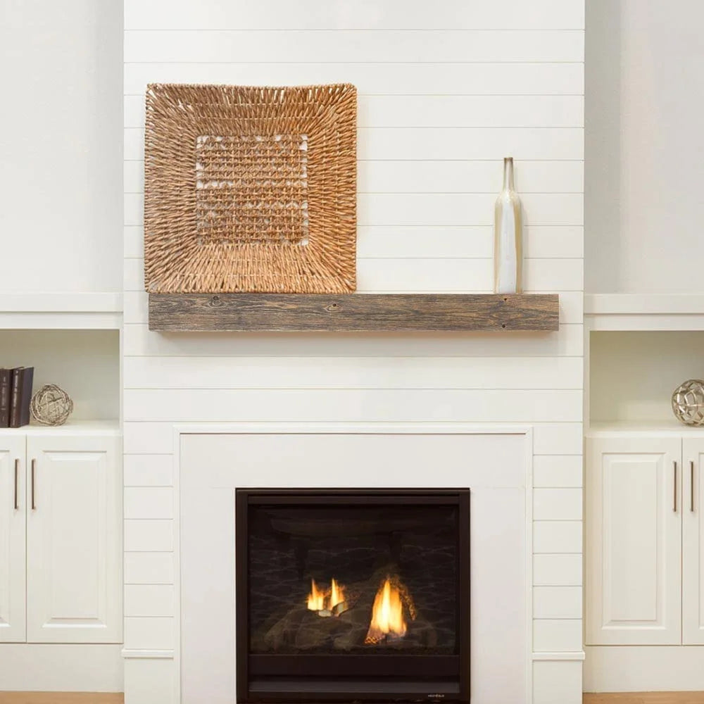 60-in Farmhouse Wood Fireplace Mantel Shelf W555760