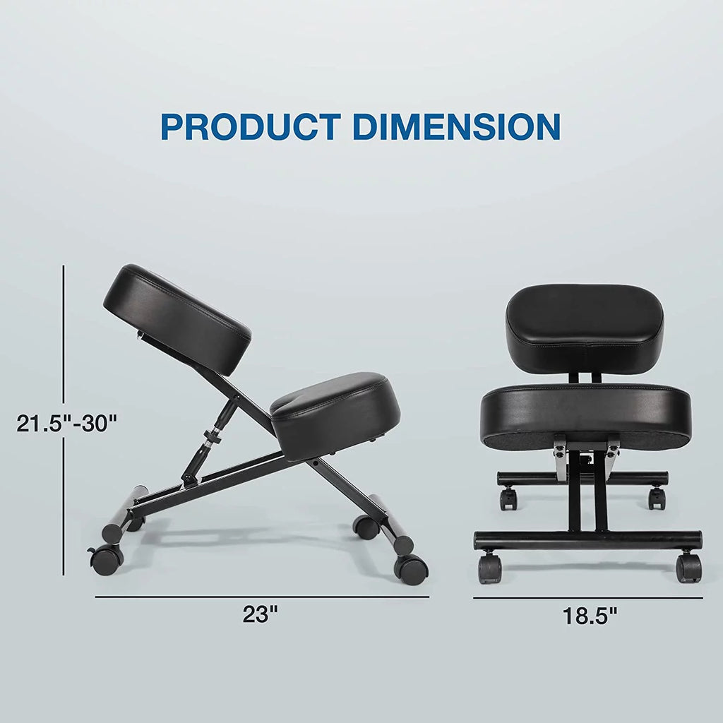 Ergonomic Kneeling Chair Adjustable Height Padded Knee Stool H17592