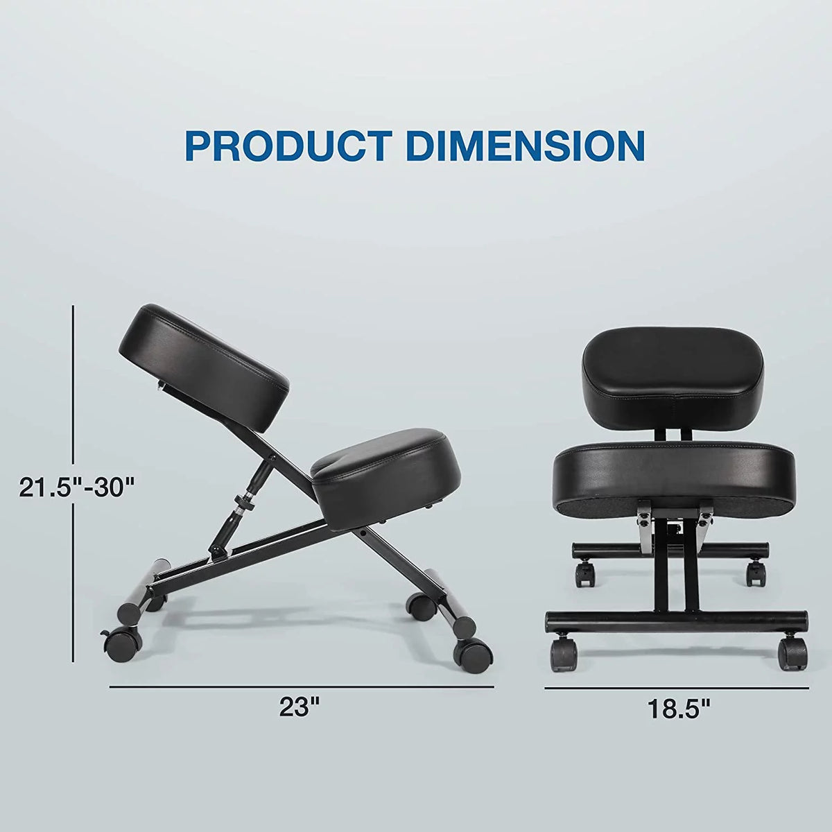 Ergonomic Kneeling Chair Adjustable Height Padded Knee Stool H17592