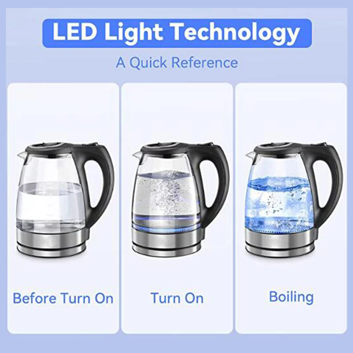 1.7L 1500W Glass Electric Kettle O13552