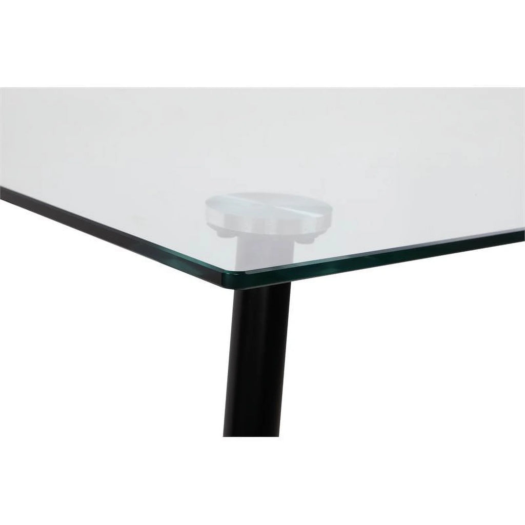 Contemporary Steel and Glass Dining Table U70173