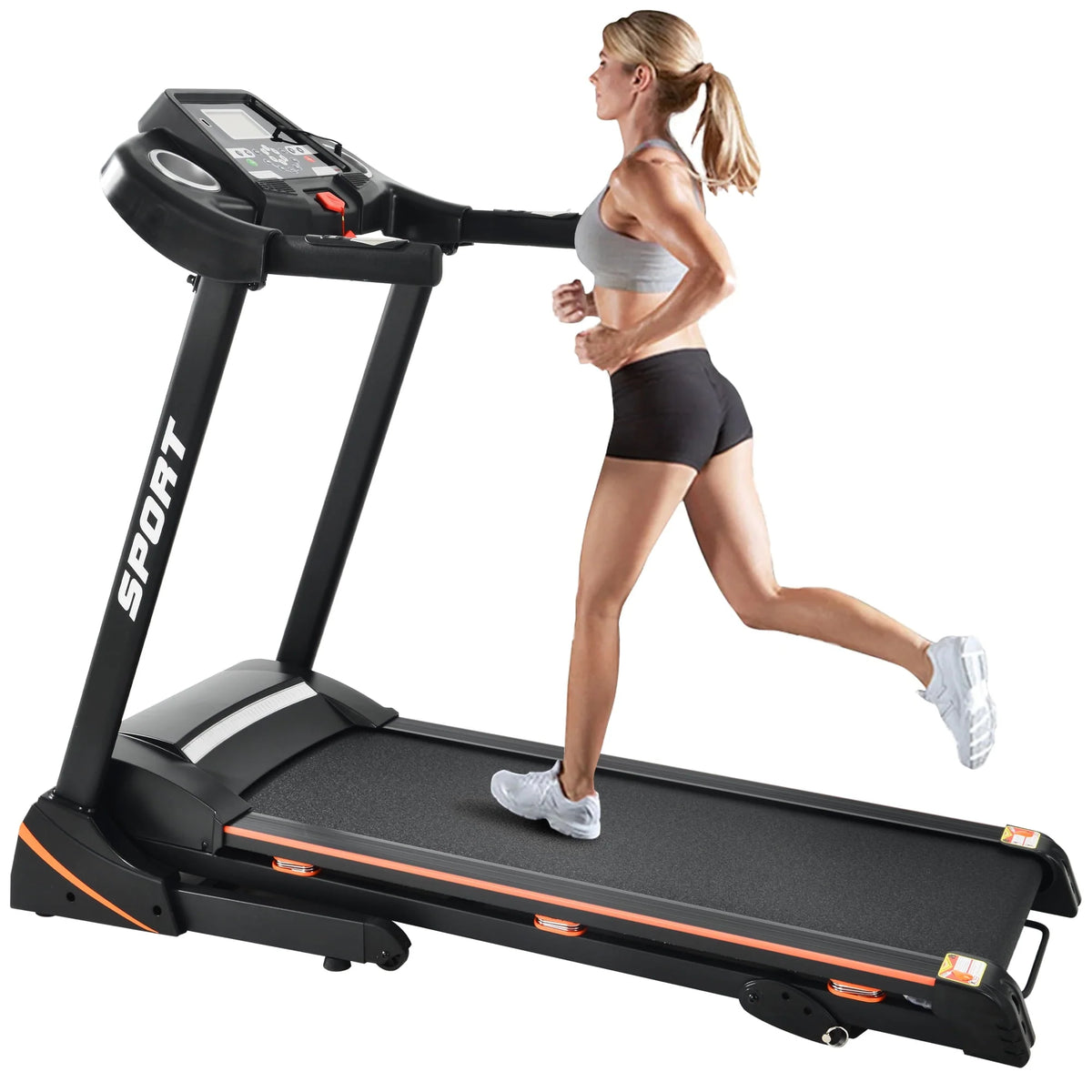 3.5HP Foldable Electric Treadmill with Incline Q230425