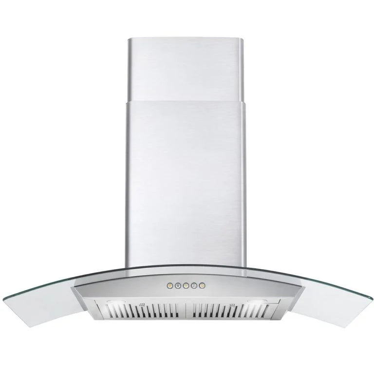 36 380 CFM Convertible Wall Mount Range Hood with Glass Canopy X67050
