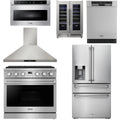 36 Gas Range, Range Hood, Refrigerator, Dishwasher, Microwave and Wine Cooler W99035