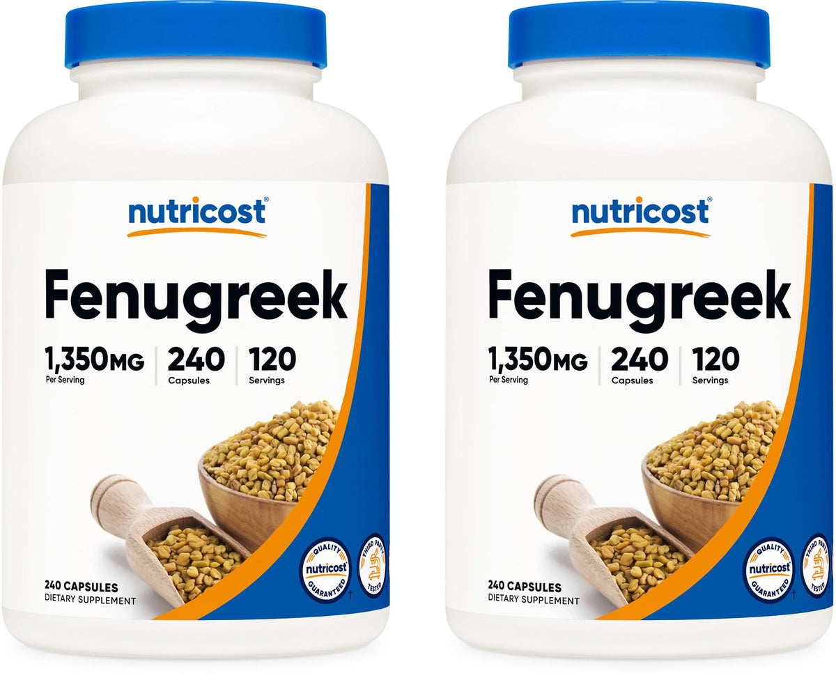 Fenugreek Seed 1350mg 240 Capsules Gluten Free Non-GMO J856587