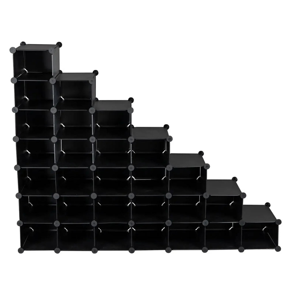 7-Tier 28-Pair Plastic Shoe Rack D874
