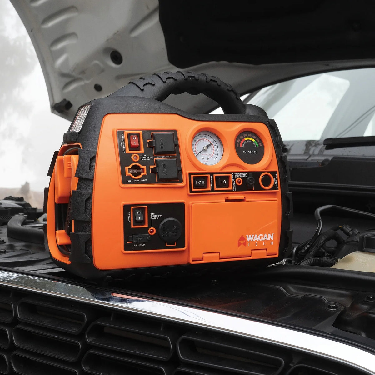 12-Volt Jump Starter, Air Compressor, Radio, USB Charger, and Inverter Z562860