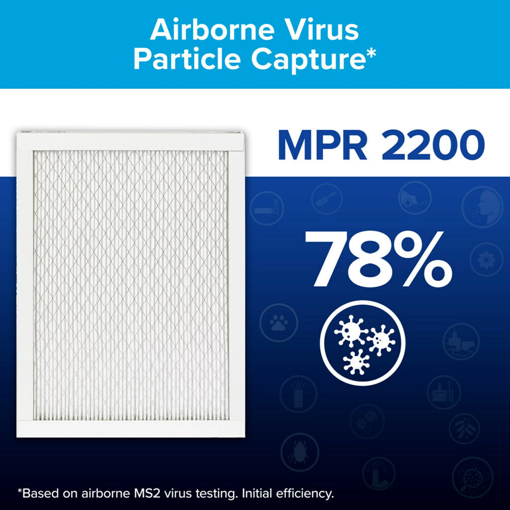 20x20x1 MERV 13 Air Filter, 4 Filters F16836