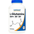 L-Glutamine 800mg 180 Capsules Gluten Free Non-GMO Supplement H782