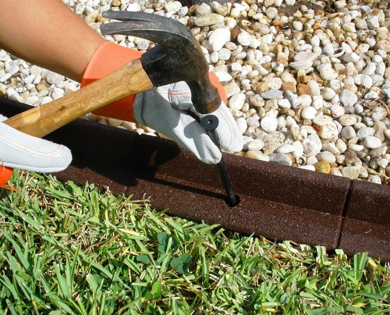 Black Rubber No Dig Landscape Garden Border Edging Pack 6 O85875