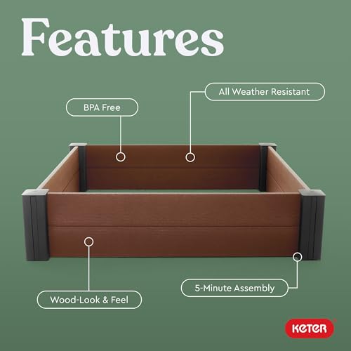 48" x 48" Wood Look Raised Garden Bed X855