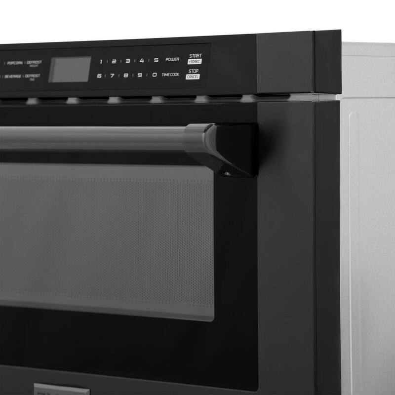 1000-Watt Built-In Microwave Drawer in Black Stainless Steel J923805
