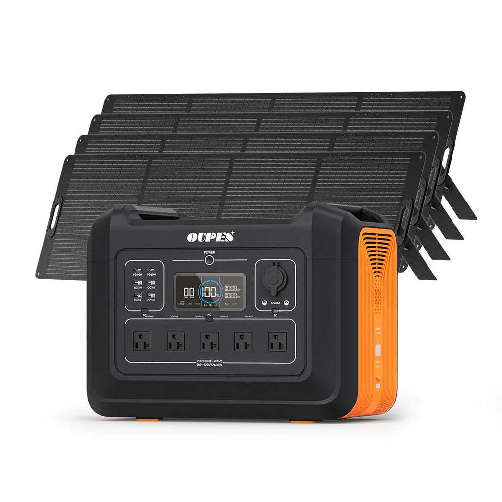 2400W 2232Wh Portable Power Station with 4 240W Solar Panels S763