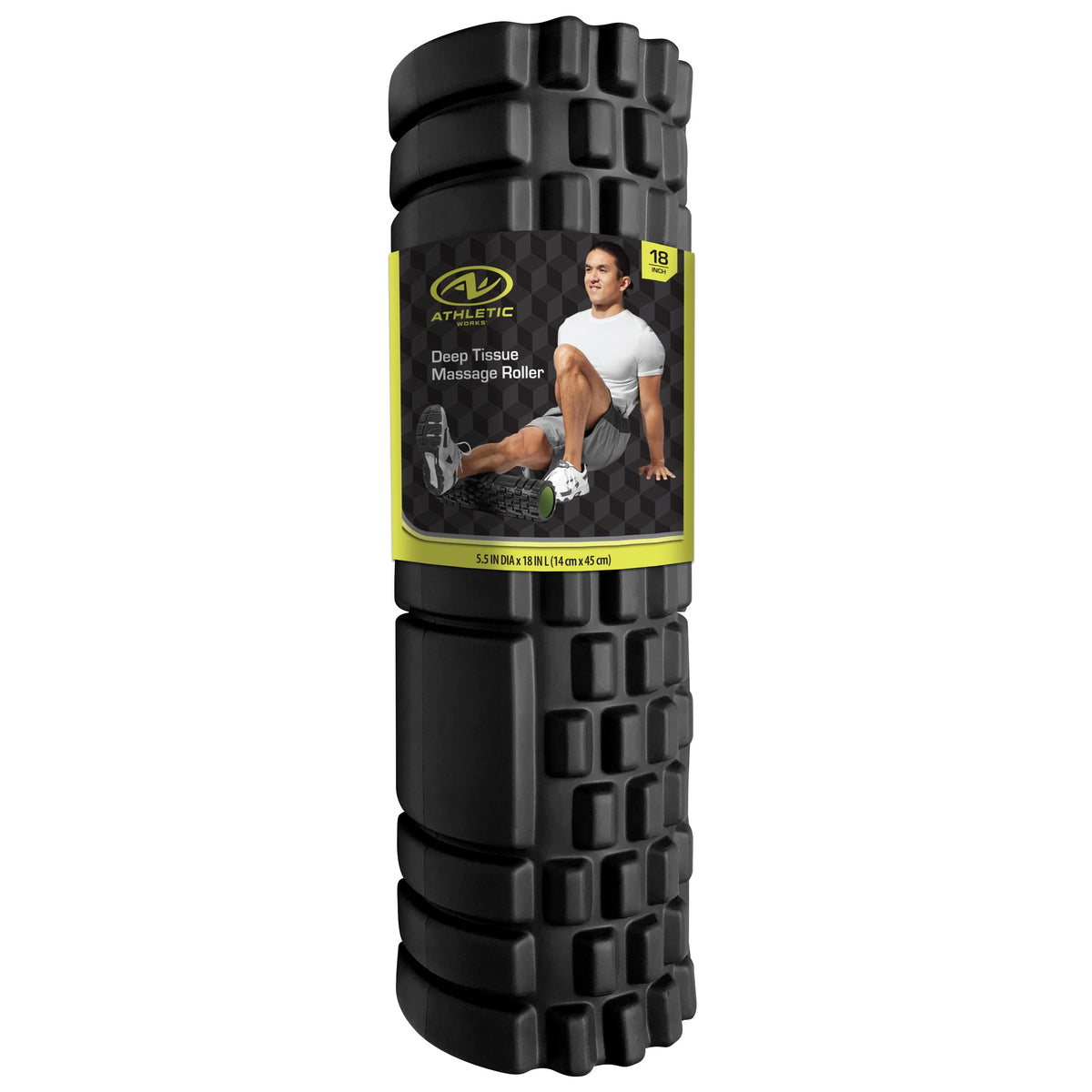 18 in. x 5.5 in. Black Hollow Core Foam Roller I344