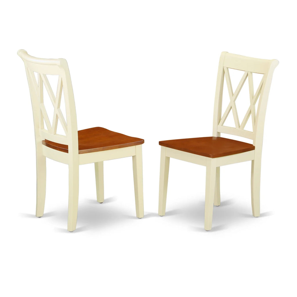 3Pc Rectangular Table With 2 Double X Back Chairs I865610