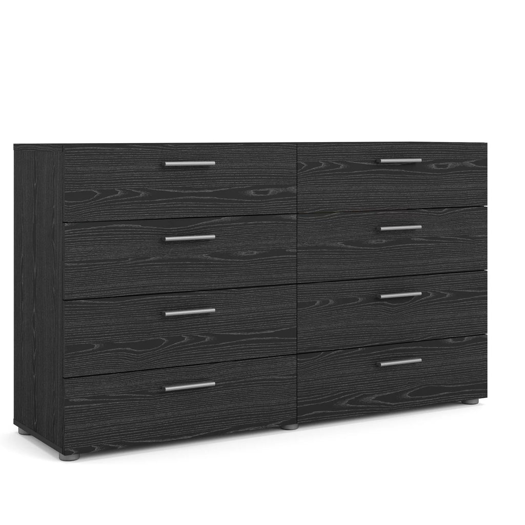White 8 Drawer Double Dresser W622