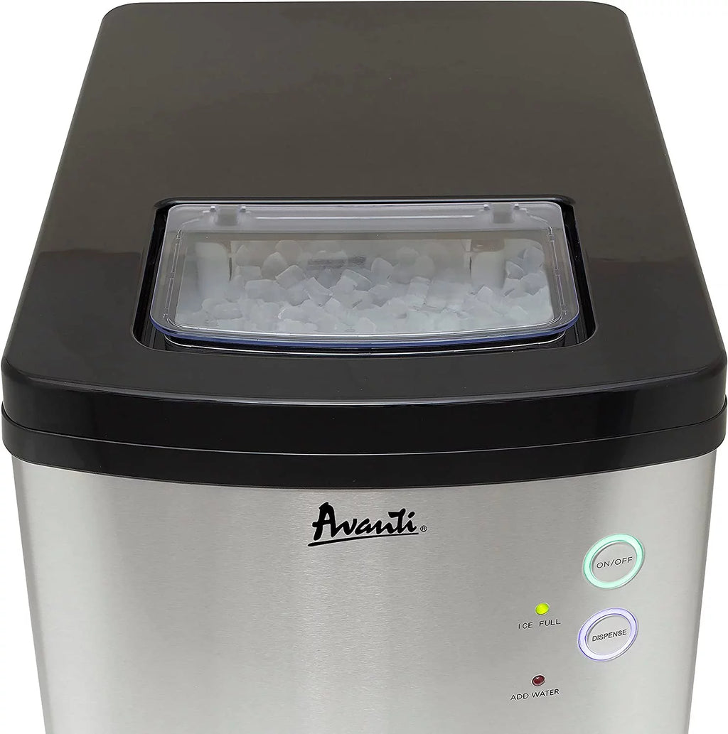 Countertop Nugget Ice Maker and Dispenser, 33 lbs, Stainless Steel R1164