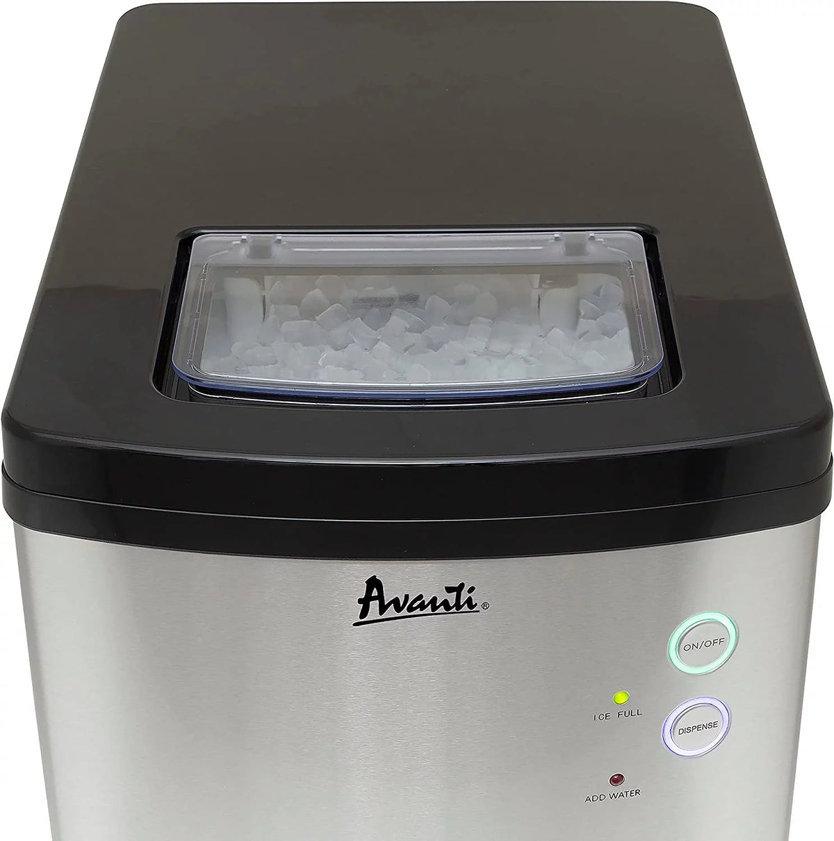 Countertop Nugget Ice Maker and Dispenser, 33 lbs, Stainless Steel R1164
