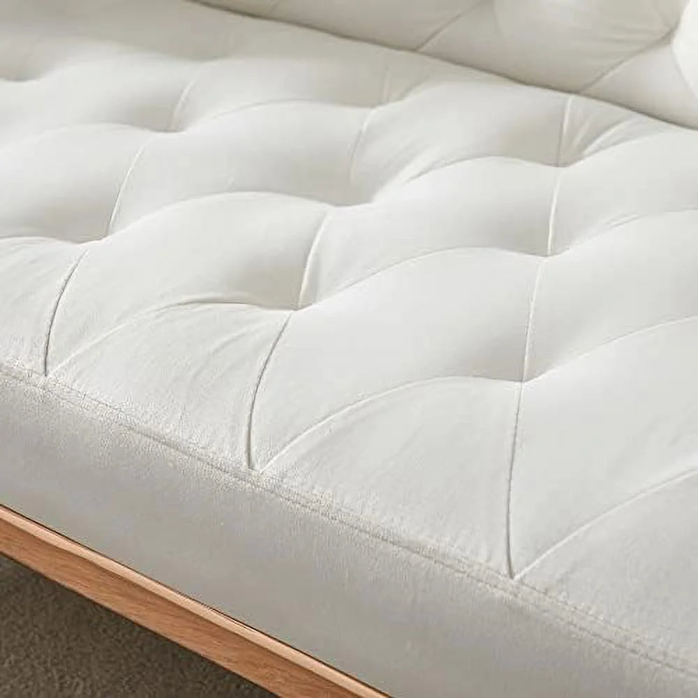 65” Convertible Velvet Sofa Bed with 2 Pillows J7724