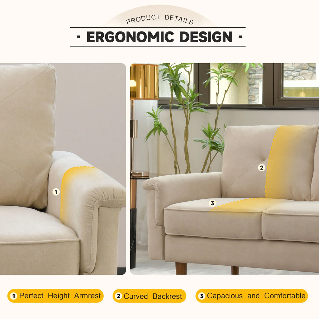 71" Wide Beige 3-seat Sectional Sofa Z442193