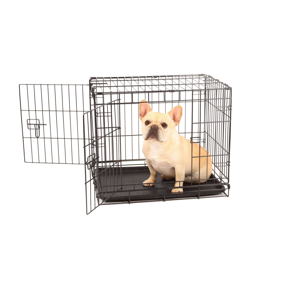 Compact Double Door Metal Dog Crate Small B806