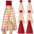 6 Pcs Check Striped Microfiber Towels M308