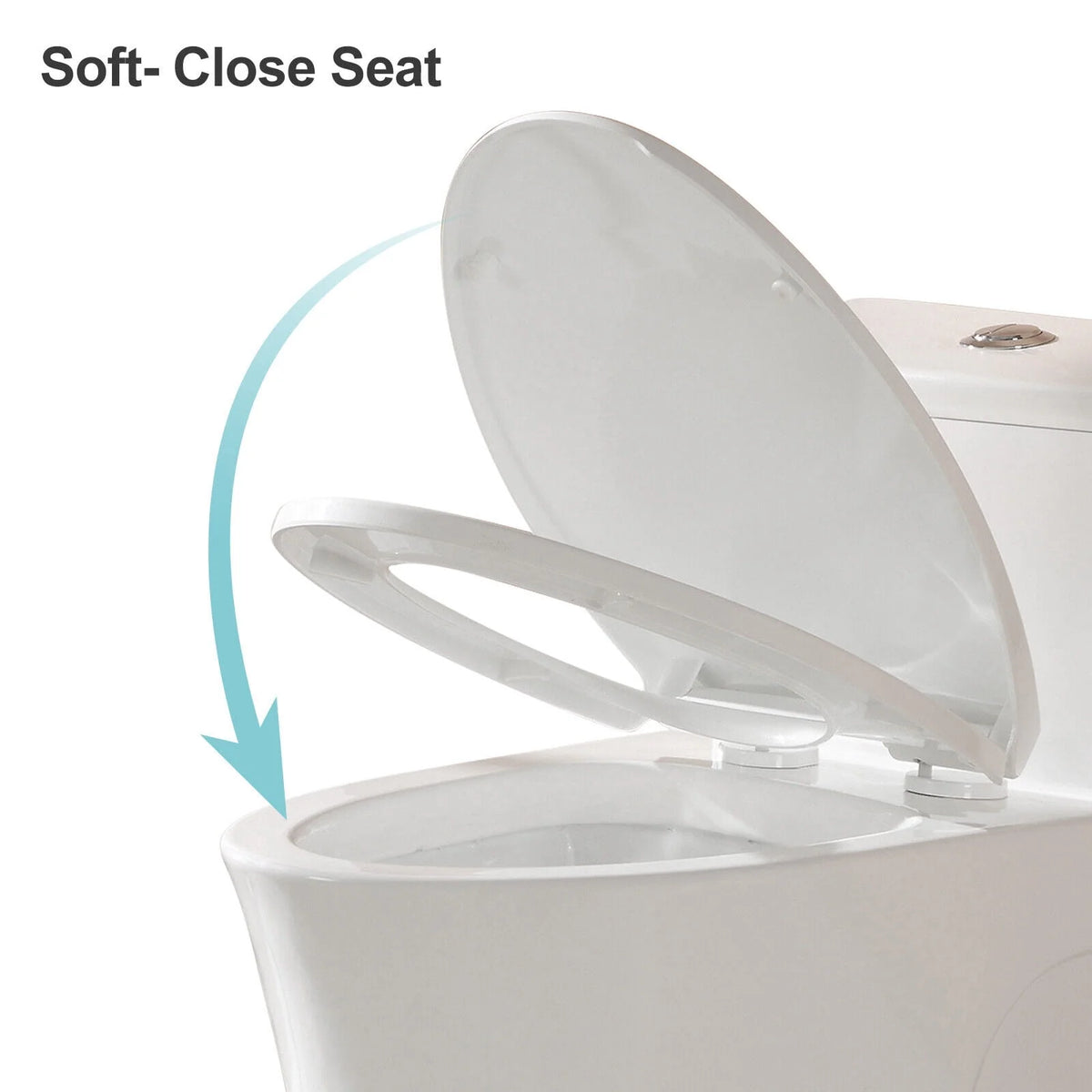 Elongated One Piece Toilet with Comfort Chair Seat, Dual Flush, White G699