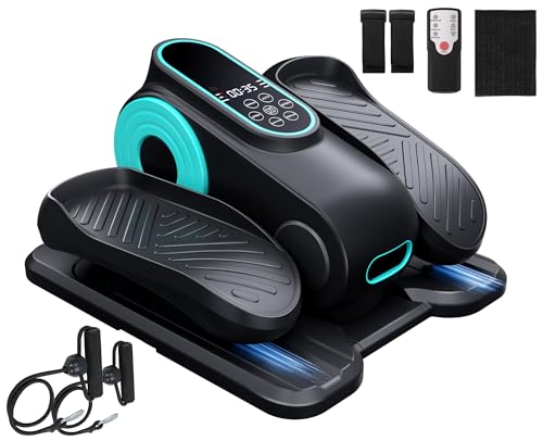 Under Desk Elliptical Machine, Portable Electric Seated Pedal Exerciser with 12 Adjustable Speeds X222
