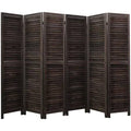 Black 6 Panel Wood Room Divider A74001