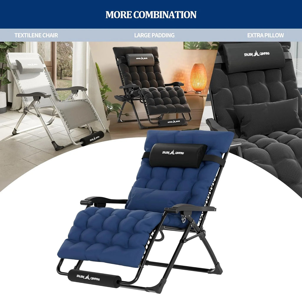Oversized Zero Gravity Chair Set of 1 Black C603816
