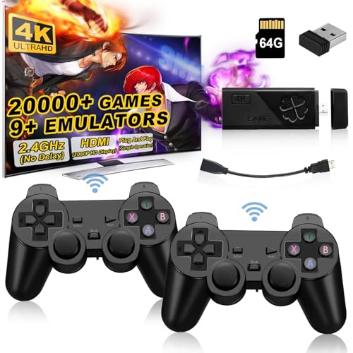 Wireless Retro Game Console Stick with 2 Pack 2.4G Wireless Controllers Q36170