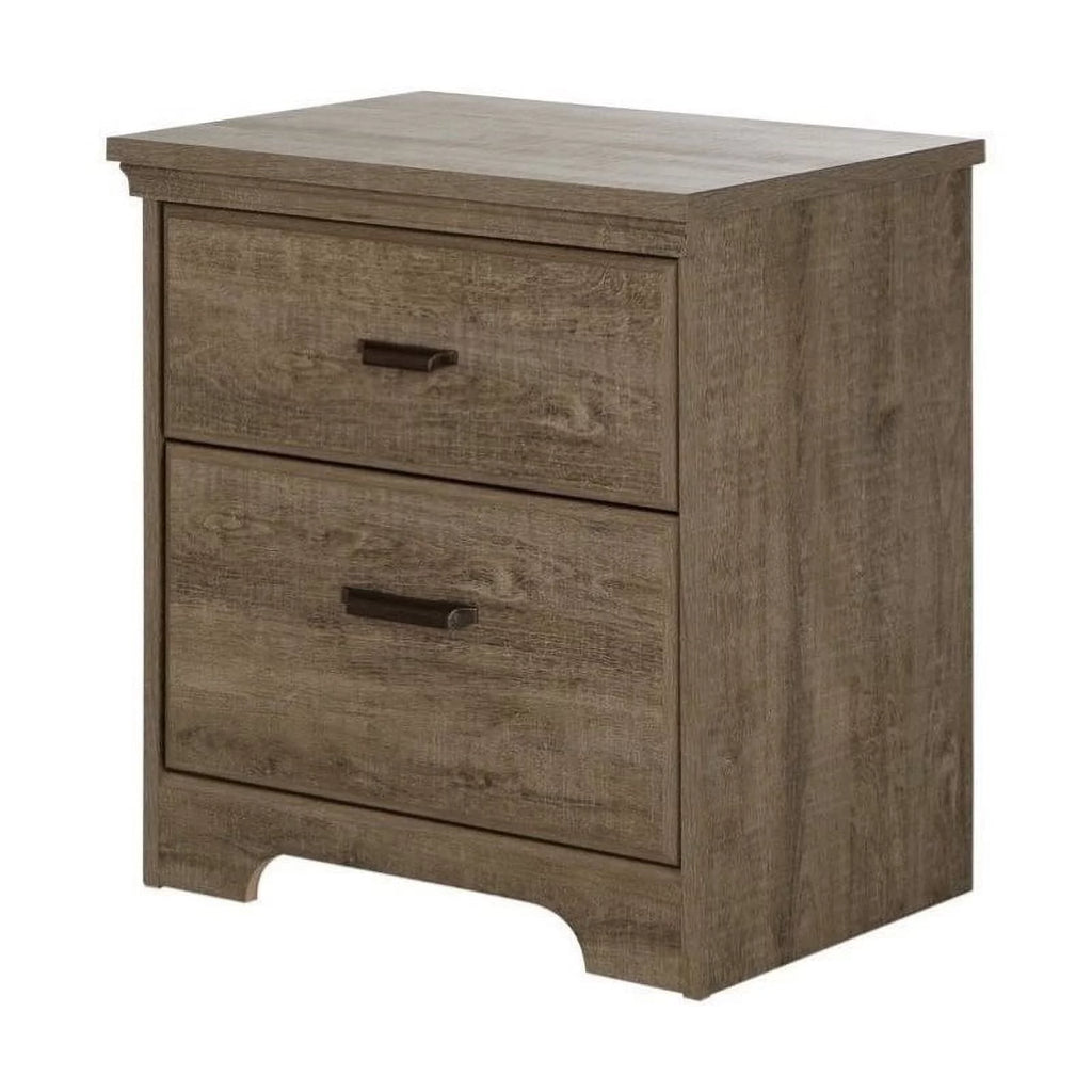 3 Piece Bedroom Set with Dresser and 2 Nightstands in Weathered Oak P9746