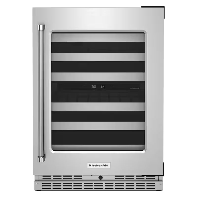 46-Bottle Built-In Undercounter Wine Cooler in Stainless Steel K47716