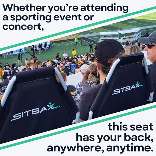 Padded Reclining Stadium Chair with Backpack Straps H7461