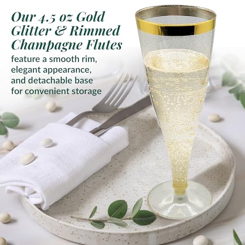 25 Pack 4.5 oz Plastic Champagne Flutes Y587677