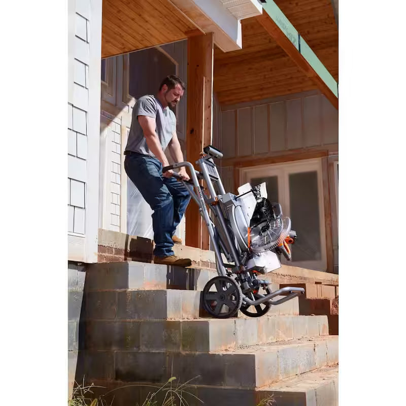 Foldable Mobile Miter Saw Stand with Mounting Braces G67777