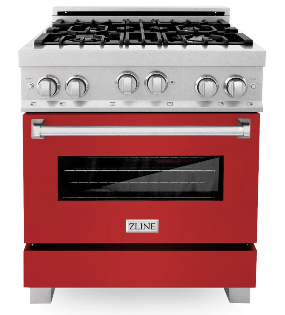 30 in. Gas Range with Red Matte Door A418472