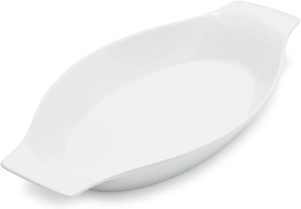 White Oval Porcelain Gratin Dish B905808