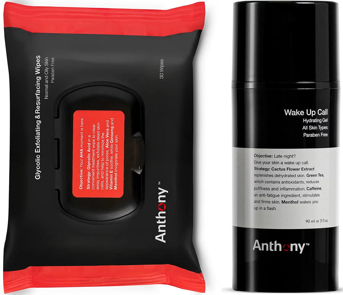Wake Up Call 3 Fl Oz and Glycolic Exfoliating and Resurfacing Wipes 30 Count R7318