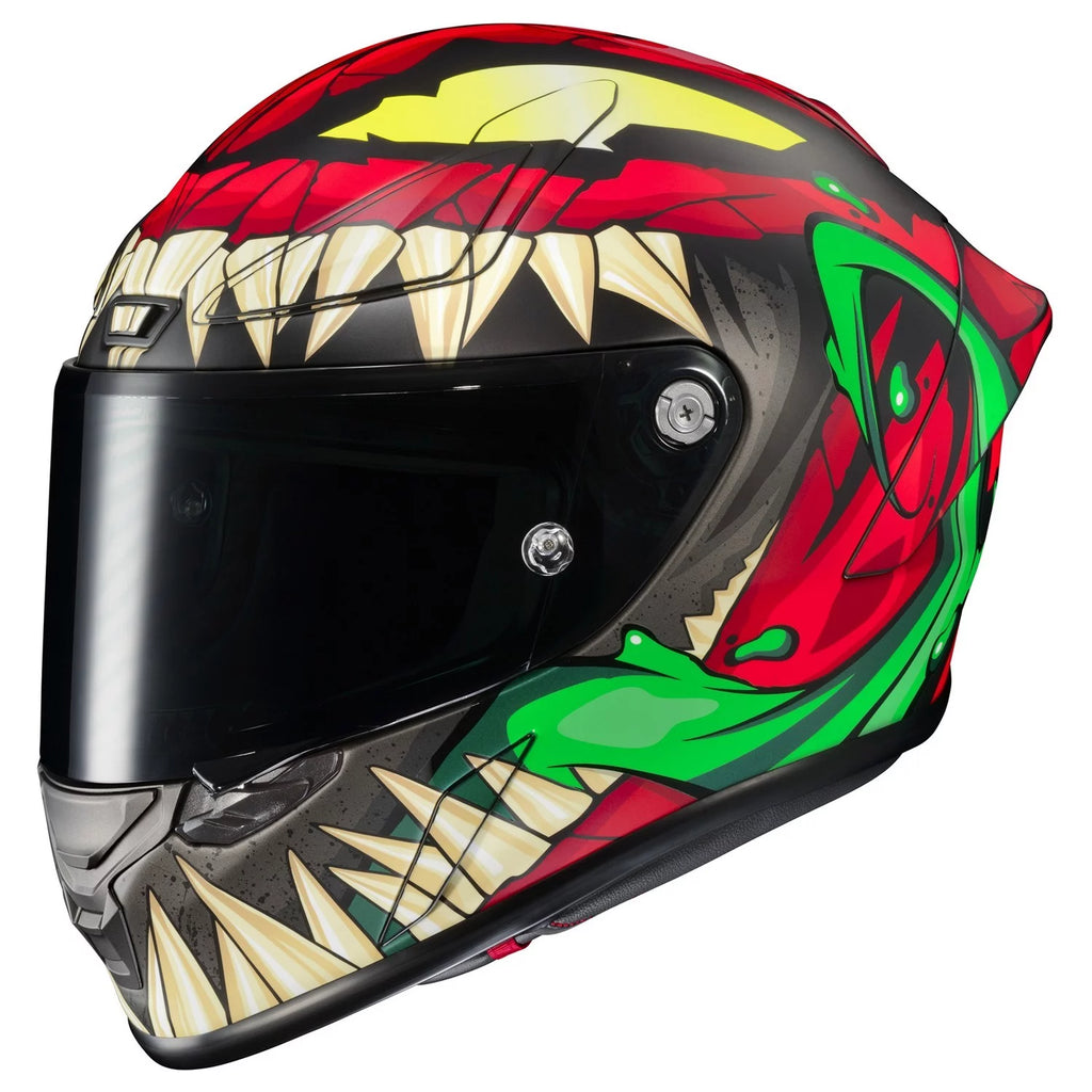Motorcycle Helmet Red/Green MD I9542