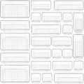 25 PCS Clear Plastic Drawer Organizer Set C8090