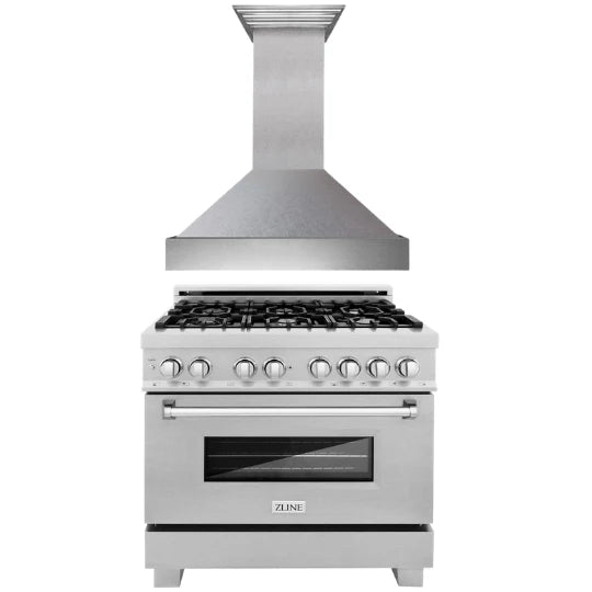 36 in. Dual Fuel Range & Range Hood Appliance Package U29415
