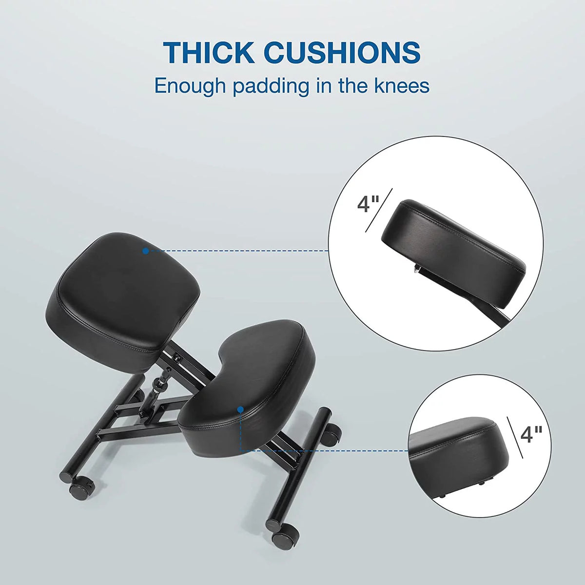 Ergonomic Kneeling Chair Adjustable Height Padded Knee Stool H17592