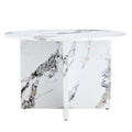 47 Inch Faux Marble Round Dining Table Y8684