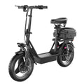 14" Tires 20MPH 25Miles Electric Scooter with Seat & Basket O6854