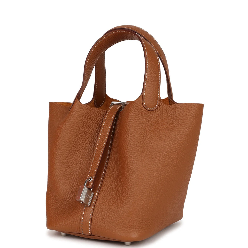 Gold Clemence Leather Handbag O846403