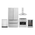 36 Dual Fuel Range, Wall Mount Range Hood, Dishwasher, Refrigerator with Ice Maker and Wine Cooler P429