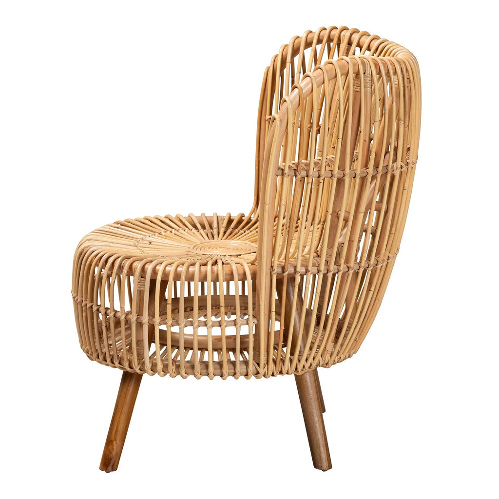 Natural Rattan Wide Seat Lounge Chair P792572